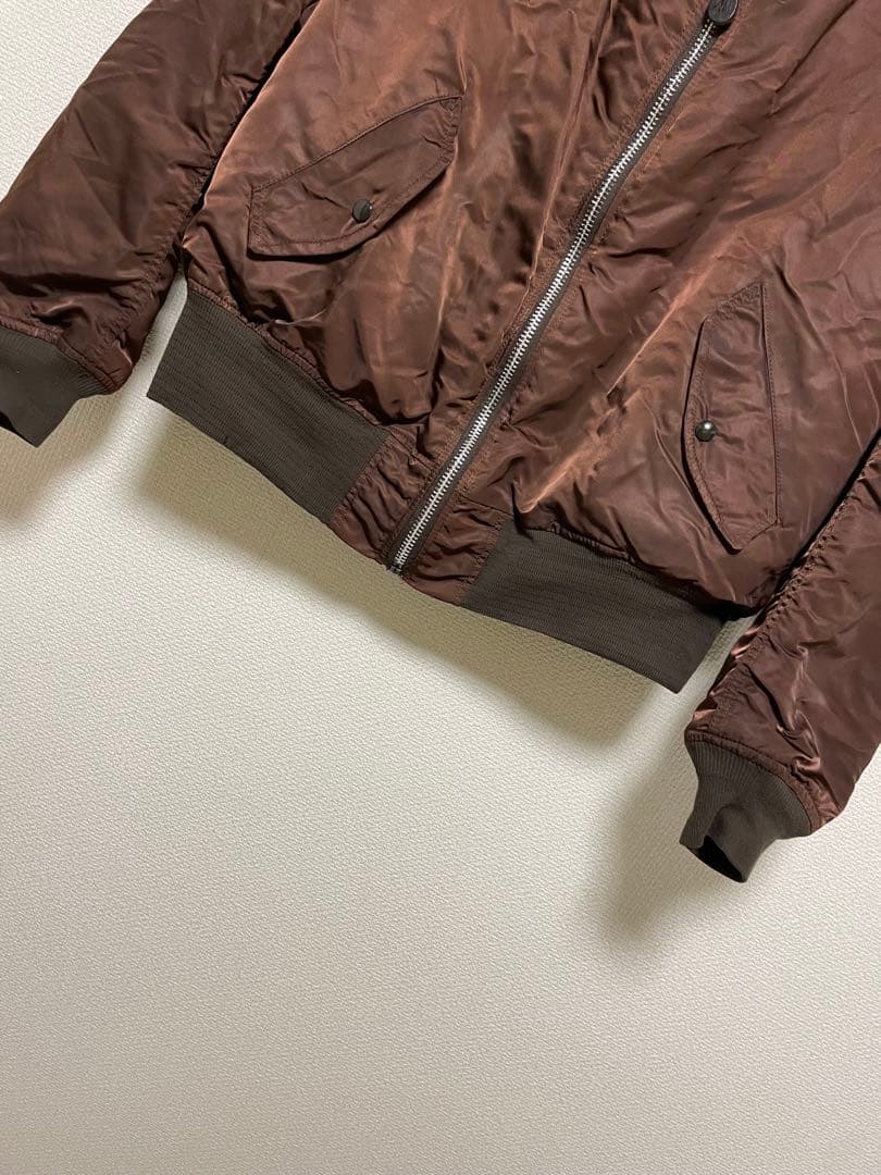 90s USA製 ALPHA 激レア チョコレート MA1 MA-1 ジャケット