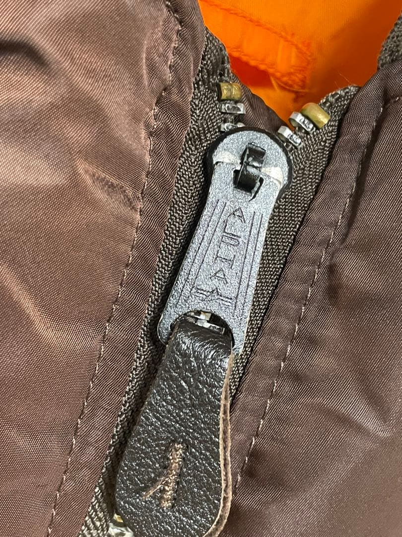 90s USA製 ALPHA 激レア チョコレート MA1 MA-1 ジャケット