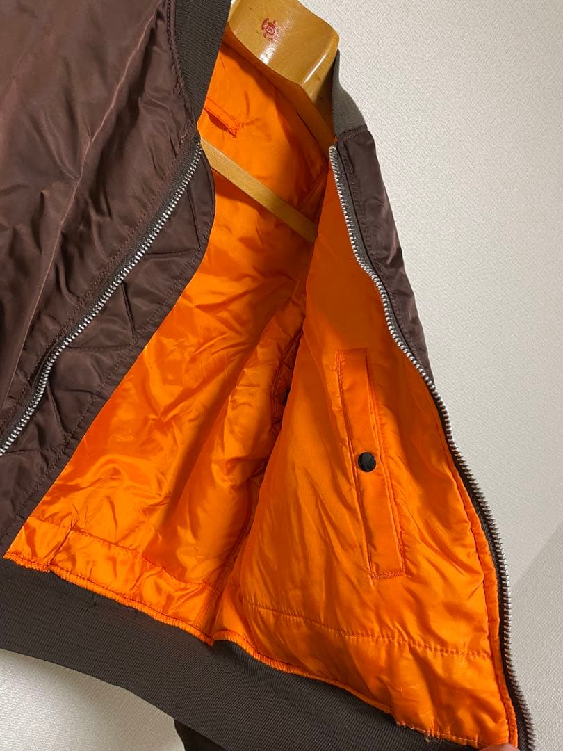 90s USA製 ALPHA 激レア チョコレート MA1 MA-1 ジャケット