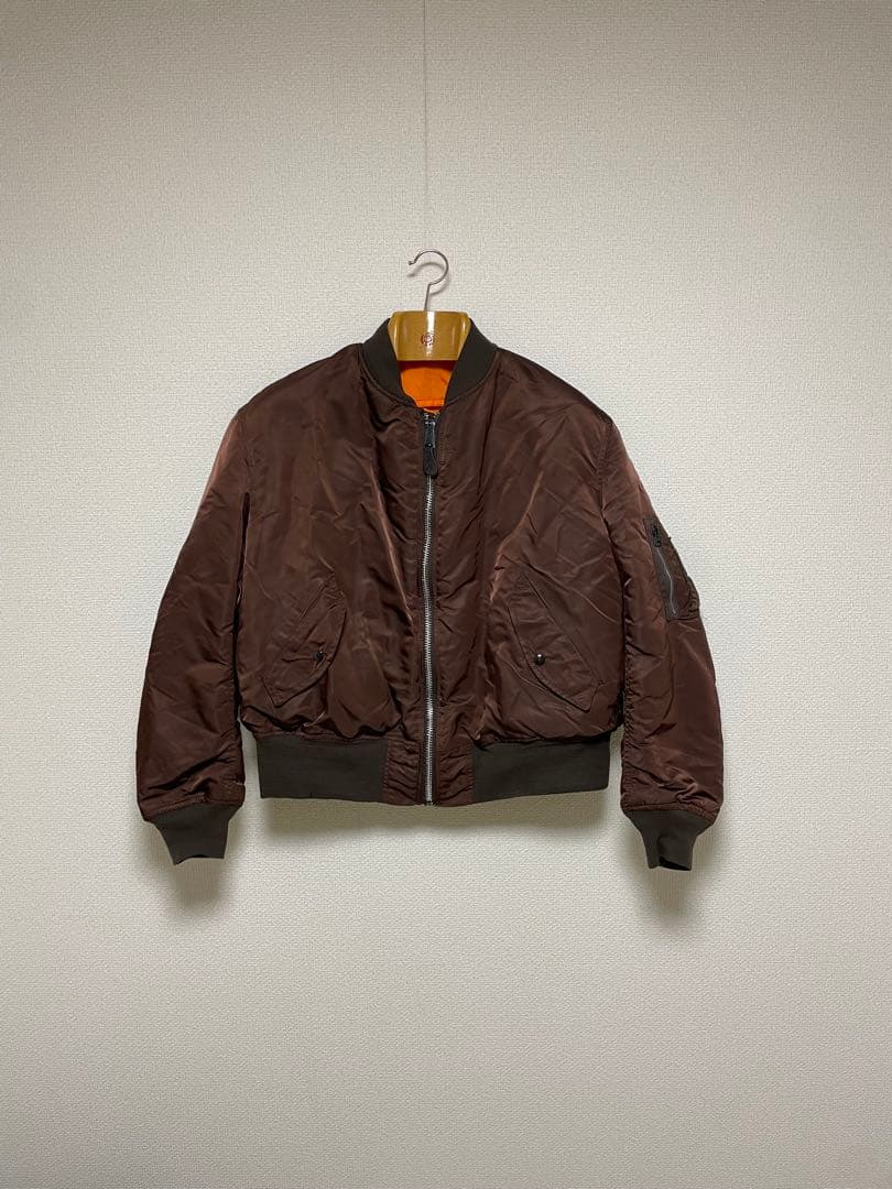 90s USA製 ALPHA 激レア チョコレート MA1 MA-1 ジャケット