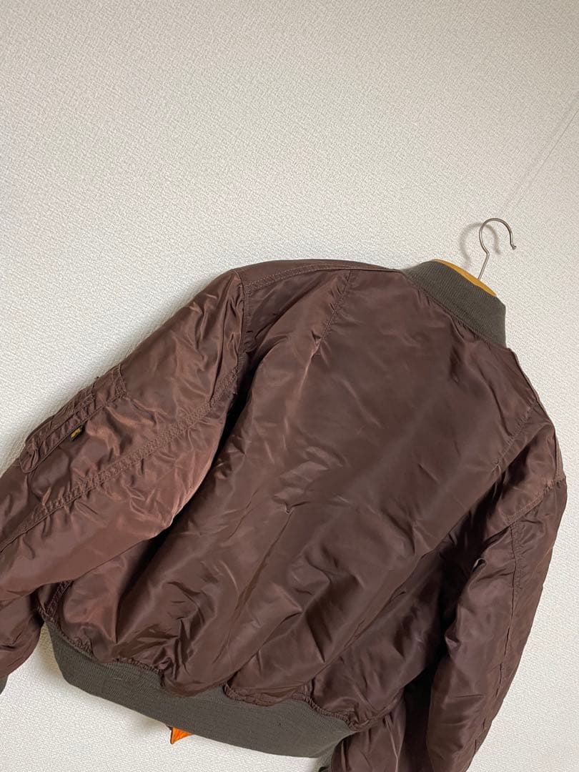 90s USA製 ALPHA 激レア チョコレート MA1 MA-1 ジャケット