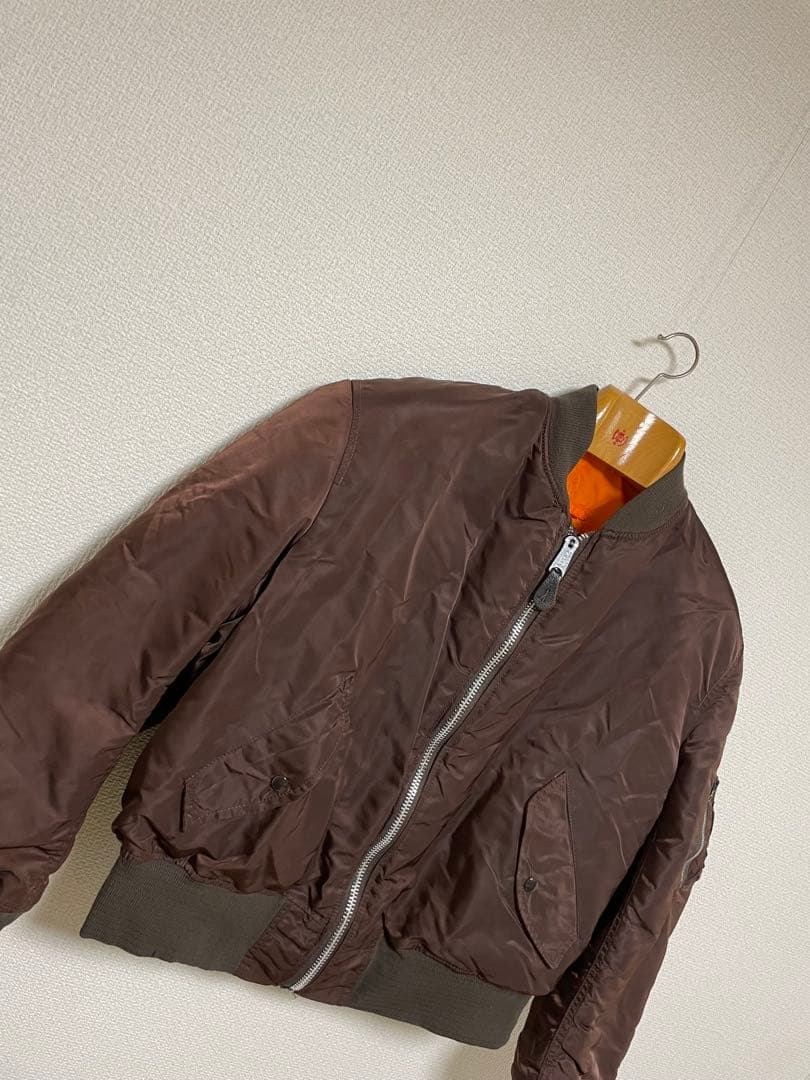 90s USA製 ALPHA 激レア チョコレート MA1 MA-1 ジャケット