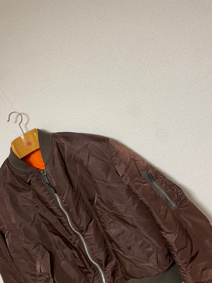 90s USA製 ALPHA 激レア チョコレート MA1 MA-1 ジャケット