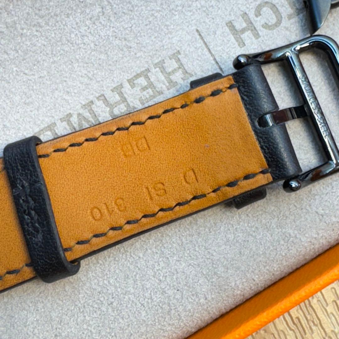 2301 Apple Watch エルメス　ブラック　黒　レザーストラップ