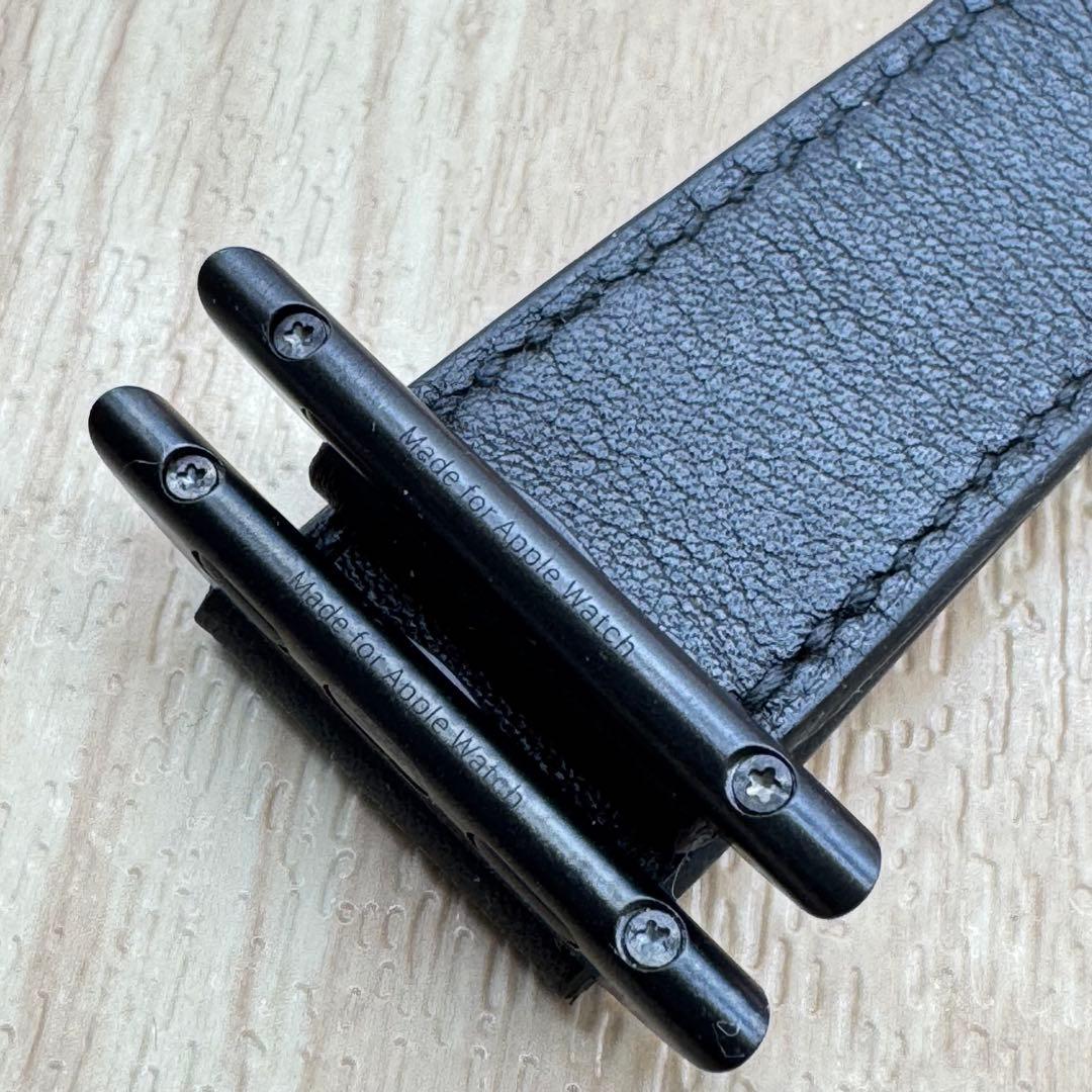 2301 Apple Watch エルメス　ブラック　黒　レザーストラップ