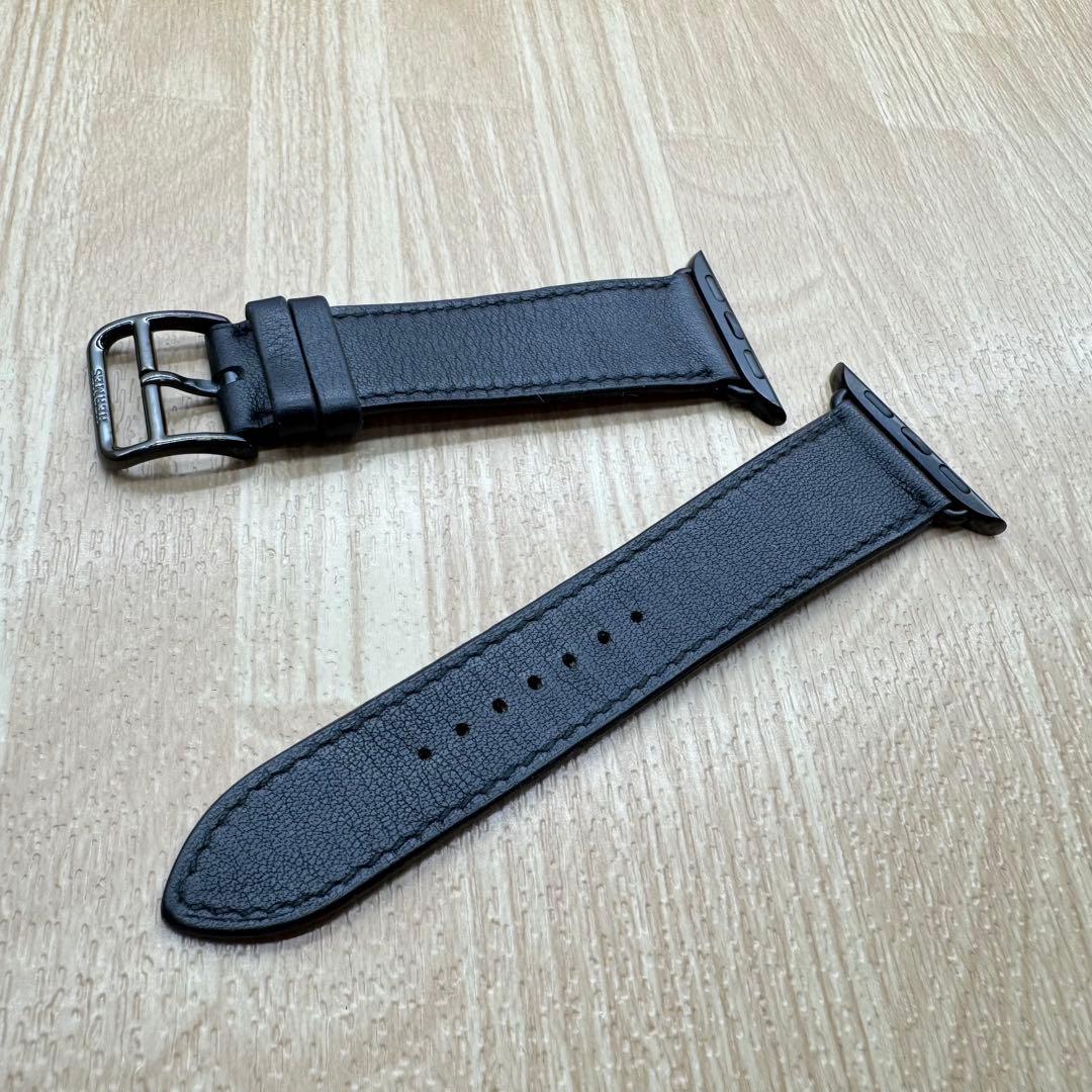 2301 Apple Watch エルメス　ブラック　黒　レザーストラップ