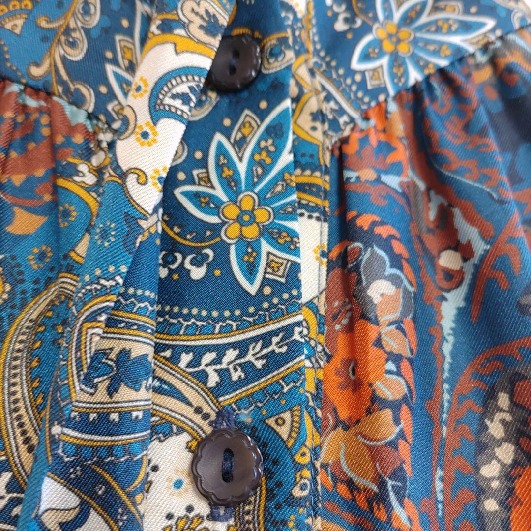 Evi Grintela シルク100％ シャツワンピース ペイズリー 総柄