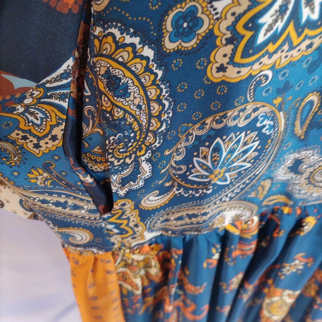 Evi Grintela シルク100％ シャツワンピース ペイズリー 総柄