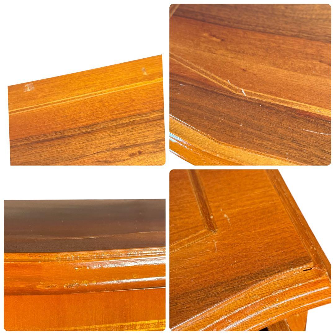 HR829 【曲線シャビー】イタリア 5段チェスト 丸脚 象嵌細工