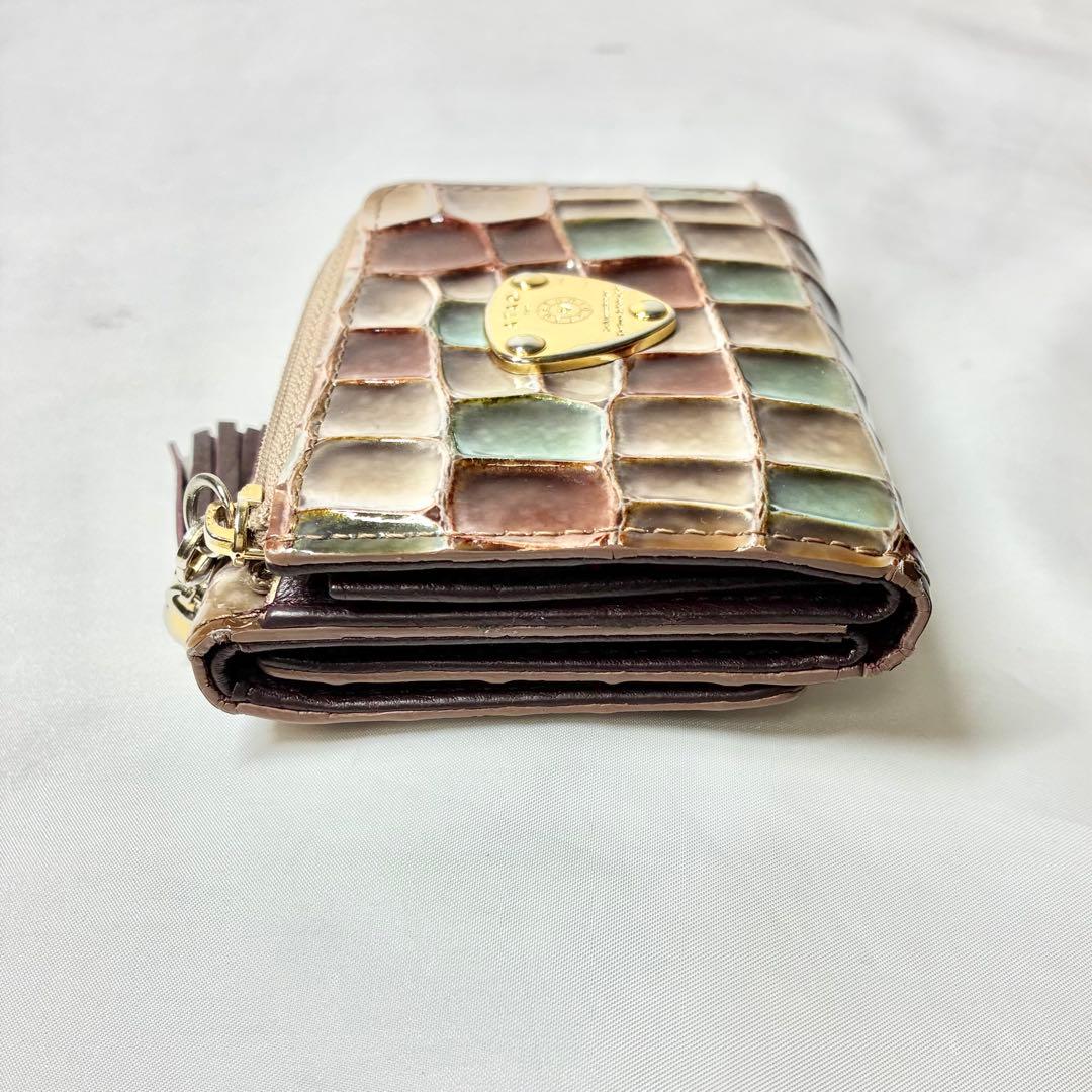 【人気】　アタオ　ワルツ　ヴィトロ　3つ折り財布　コンパクトウォレット　フリンジ