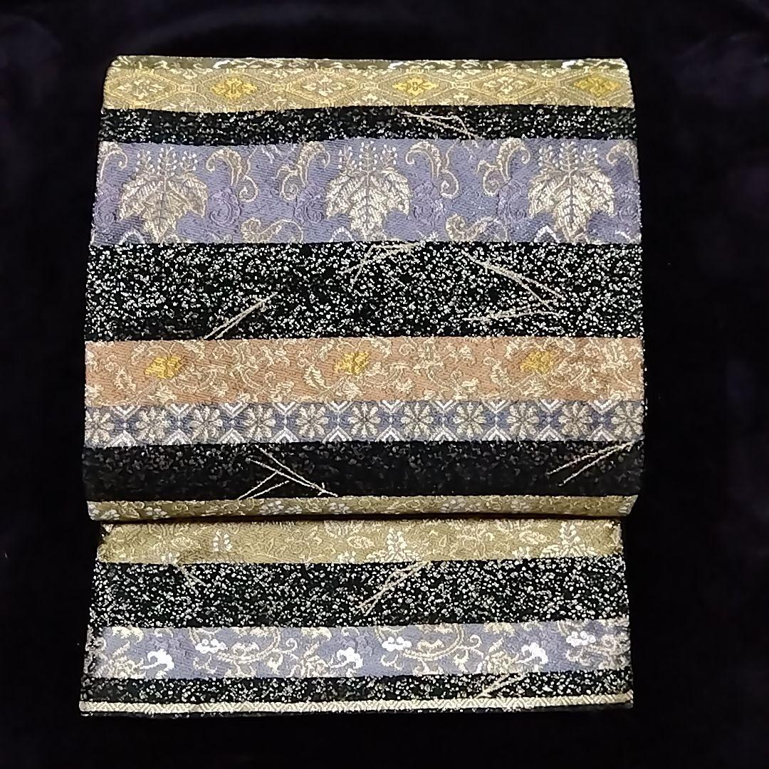 付下げ セット 袋帯 和田光正 作家物 落款 黒 花車 一つ紋