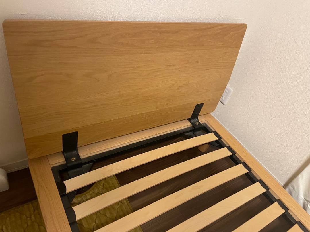 【GW期間中値下げ】★無印良品製★木製 すのこベッド ヘッドボード・脚付き