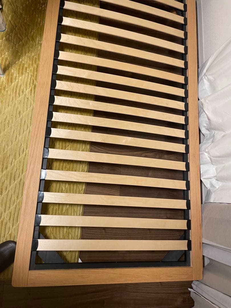 【GW期間中値下げ】★無印良品製★木製 すのこベッド ヘッドボード・脚付き