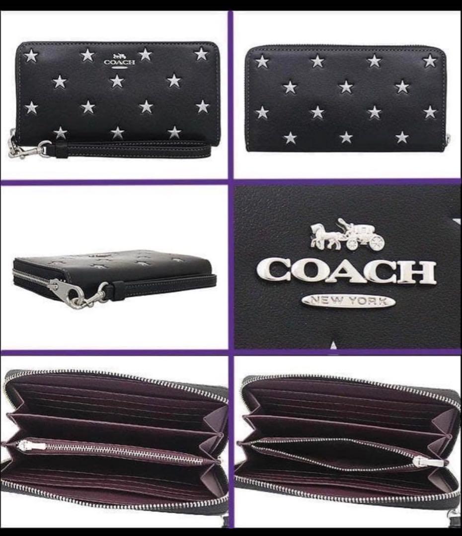 初売りコーチ 長財布 ★COACH★ スムースレザーシルバースターアコーディオン