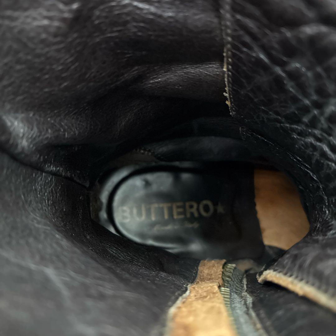 名作✨BUTTEROブッテロ B1119 レースアップブーツ サイドジップ 40