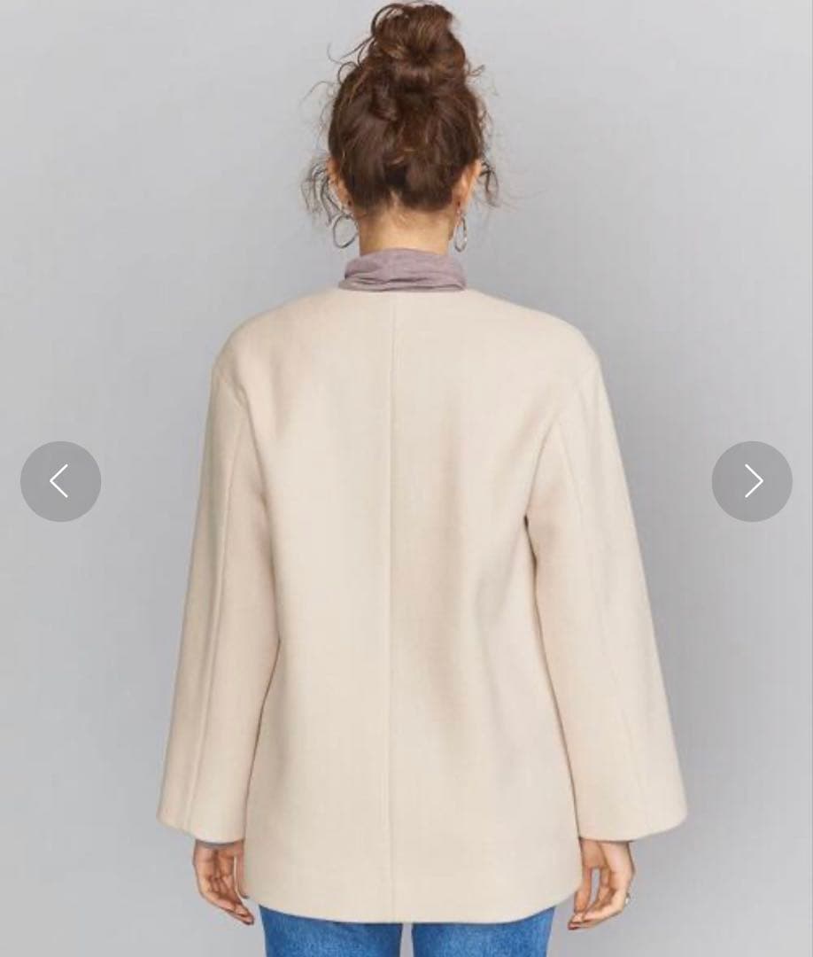 BEAUTY&YOUTH ノーカラーショートコート