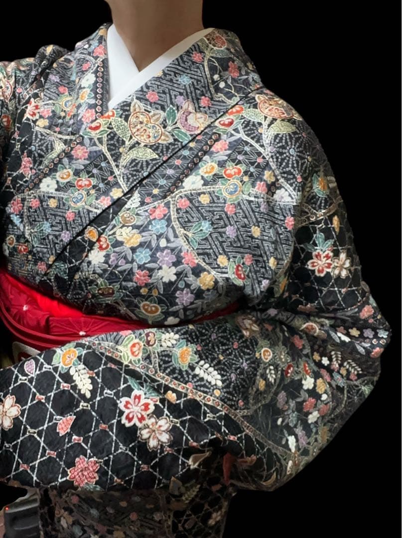 ご成約です逸品 豪華総柄小紋 正絹 特典として帯プレゼント