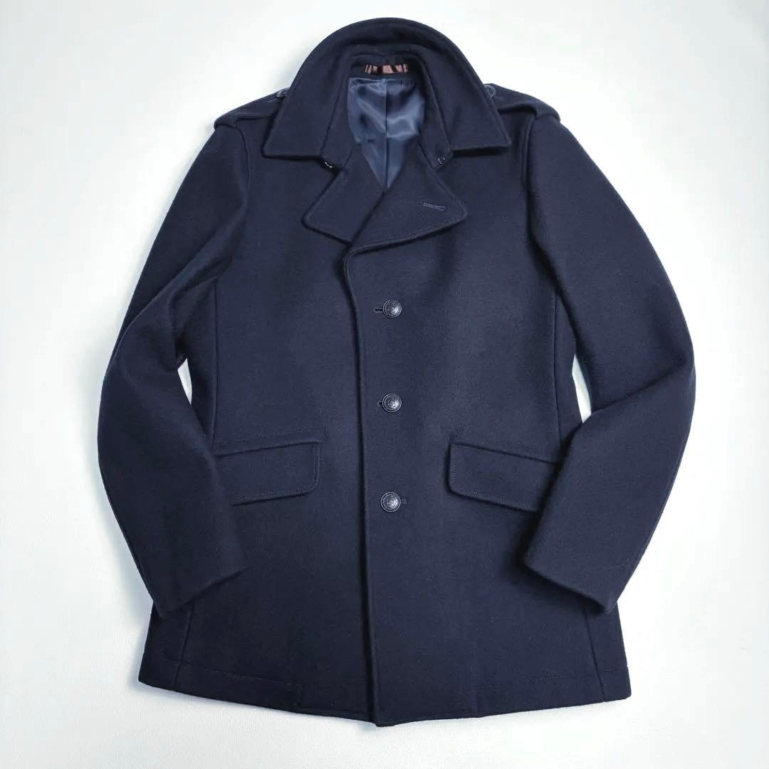 【未使用しつけ付】ポールスミス メルトンウールコート ビジネス ネイビー L