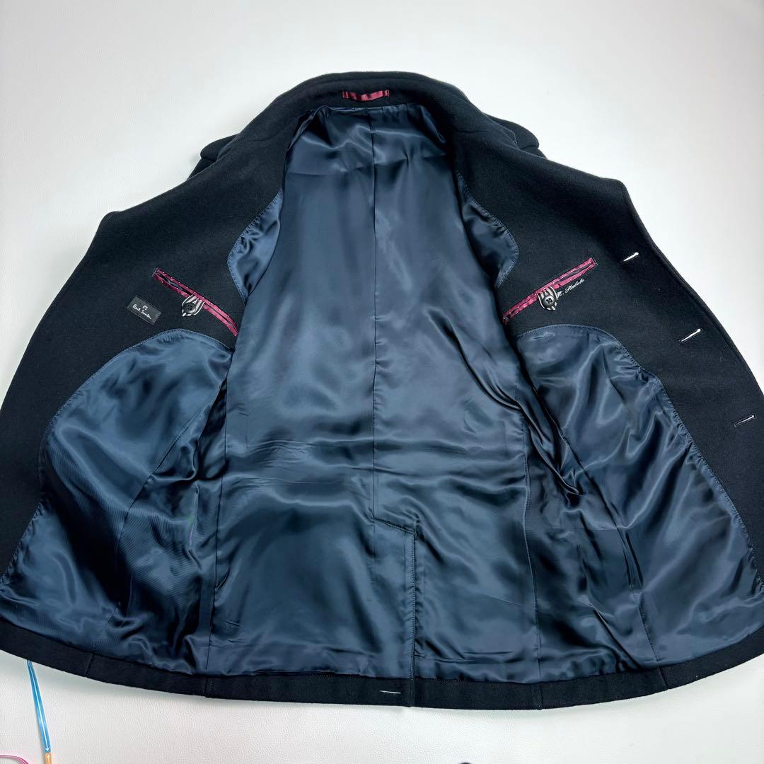 【未使用しつけ付】ポールスミス メルトンウールコート ビジネス ネイビー L