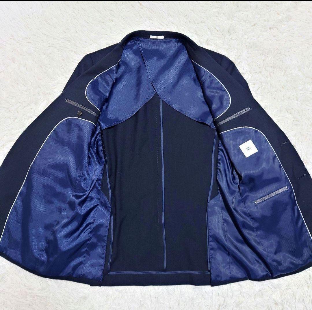 大きめサイズ　スーツセレクト　セットアップ　スーツ　ネイビー　AB7　XL相当