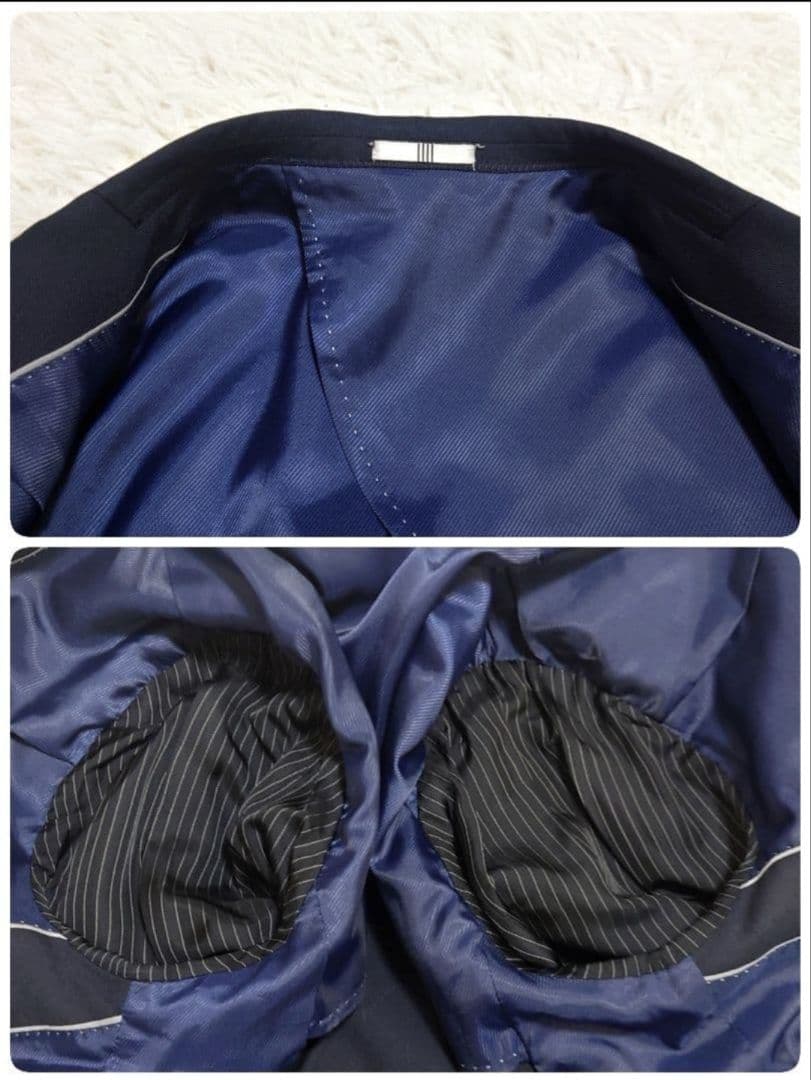 大きめサイズ　スーツセレクト　セットアップ　スーツ　ネイビー　AB7　XL相当