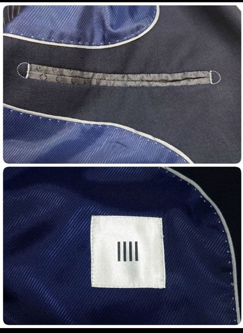 大きめサイズ　スーツセレクト　セットアップ　スーツ　ネイビー　AB7　XL相当