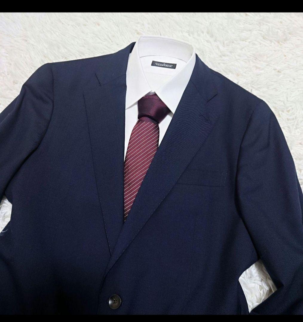 大きめサイズ　スーツセレクト　セットアップ　スーツ　ネイビー　AB7　XL相当
