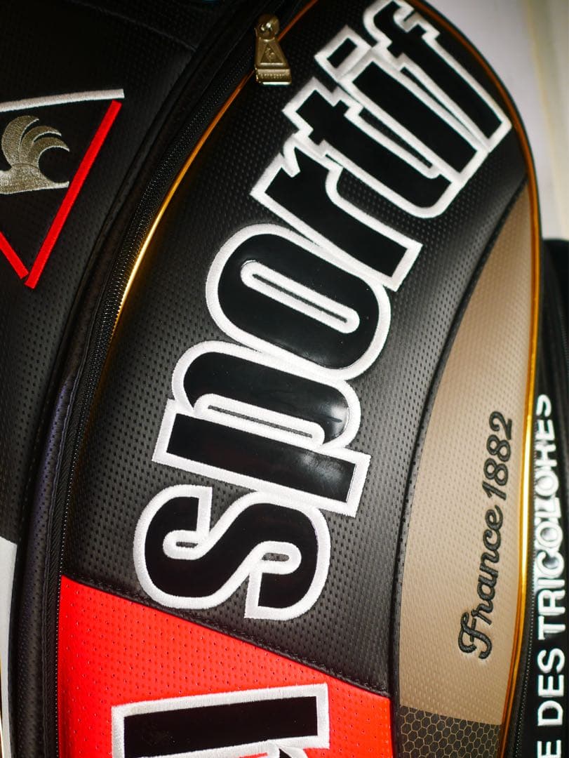 z*9様 le coq sportif キャディバッグ 黒/赤　ルコック