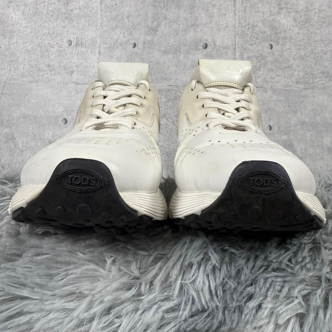さ*ん様 【良品】TOD’S 厚底レザースニーカー 38 白 ホワイト系 クリー