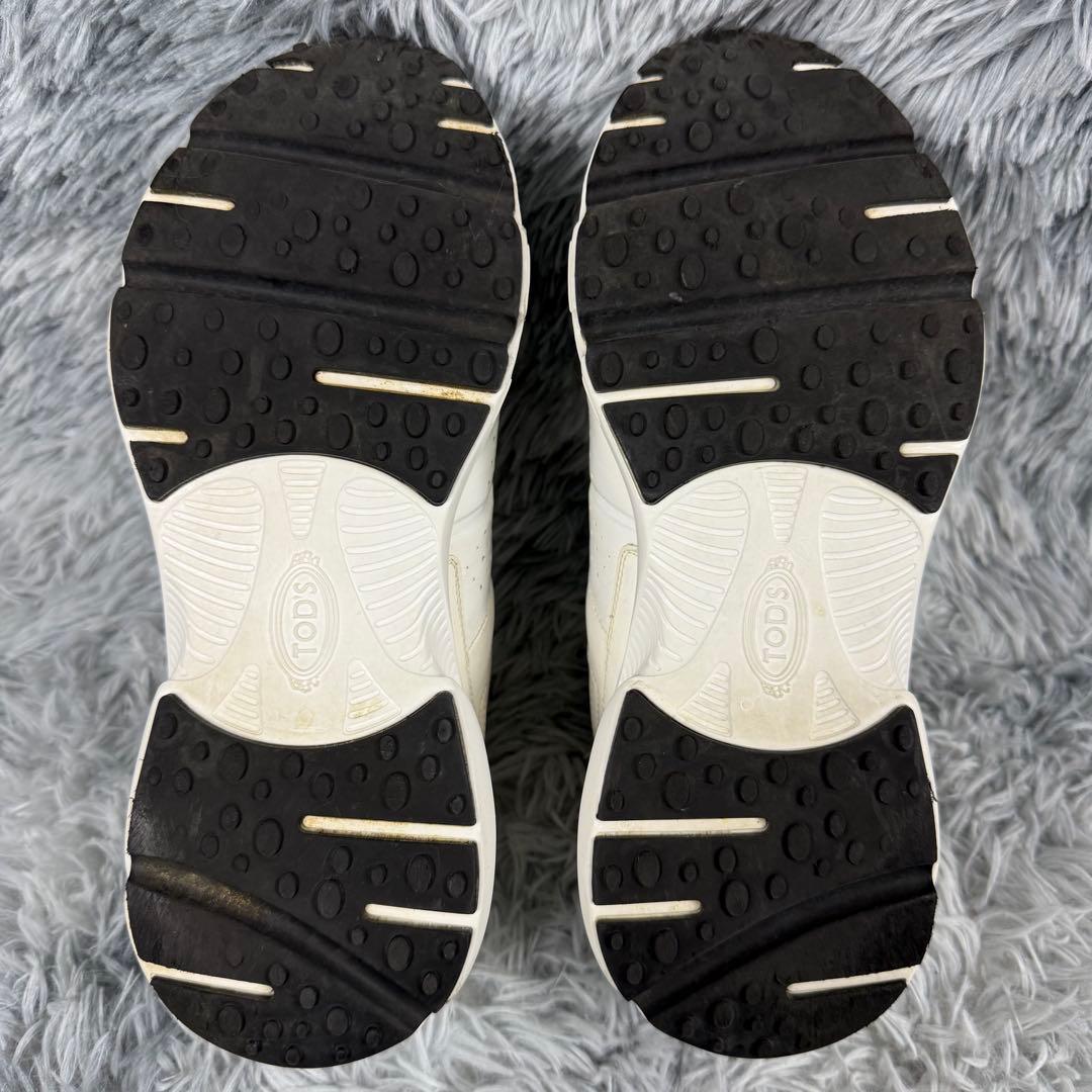 さ*ん様 【良品】TOD’S 厚底レザースニーカー 38 白 ホワイト系 クリー