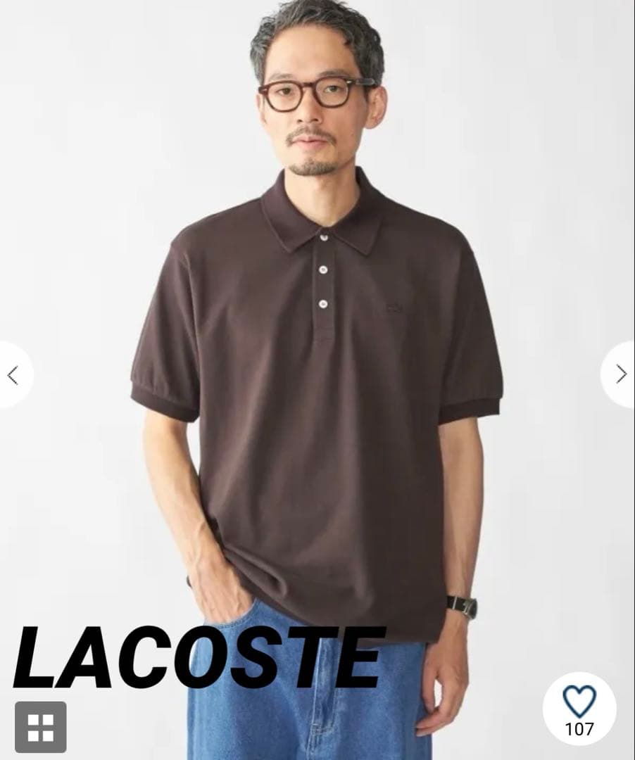 も*介様 【新品】LACOSTE ブラウン SHIPS別注 ポロシャツ