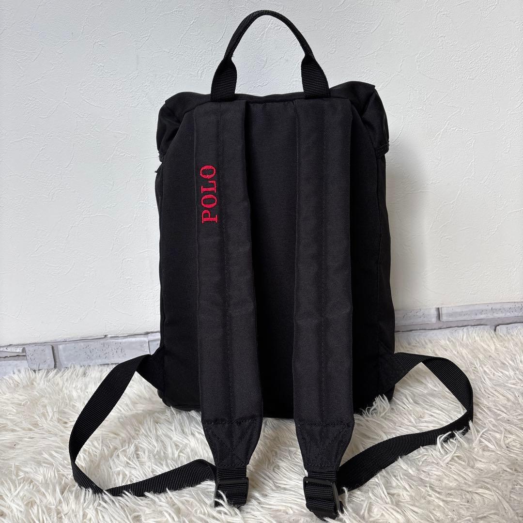 美品☆【ポロラルフローレン】ポニー　ブラック　バックパック　リュック　y2k