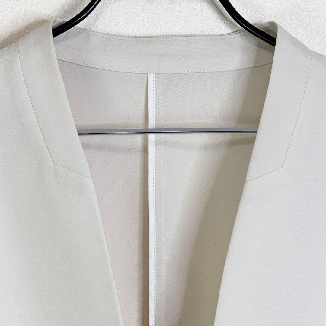 まーみになります　大きいサイズ ドライタッチ生地 ノーカラージャケット