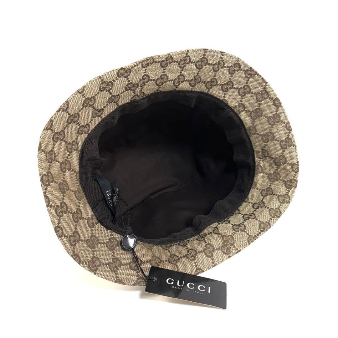 【未使用】GUCCI GGキャンバス シェリー バケットハット XLイタリア製