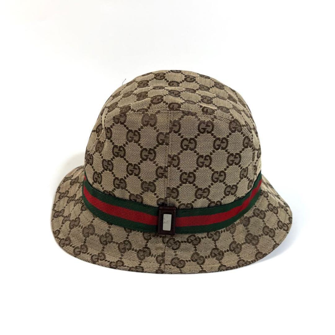 【未使用】GUCCI GGキャンバス シェリー バケットハット XLイタリア製