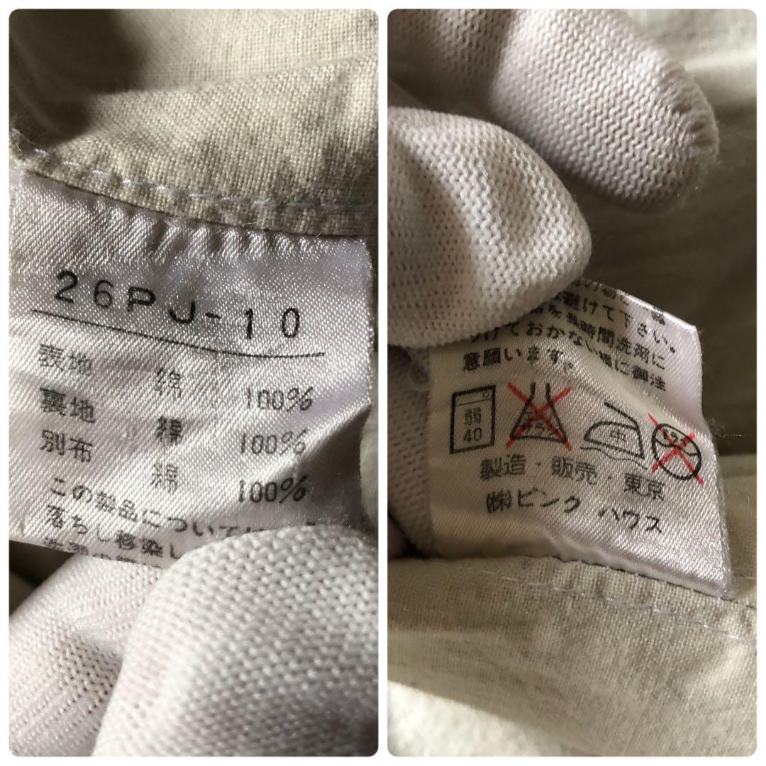 ★レトロ★ピンクハウス ロゴデニムジップジャケット ドット 切替 ブルー