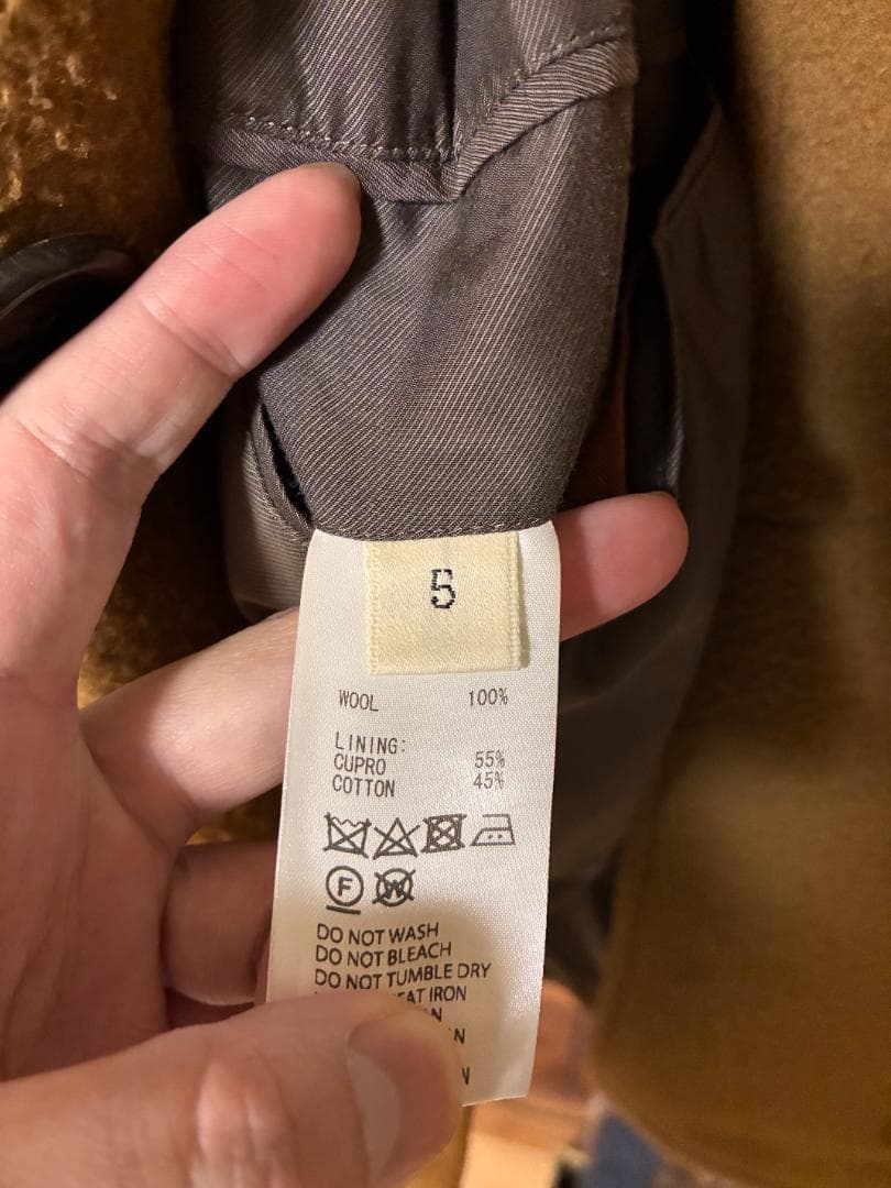 ジャケット・アウター unfil MELTON BAND COLLAR COAT