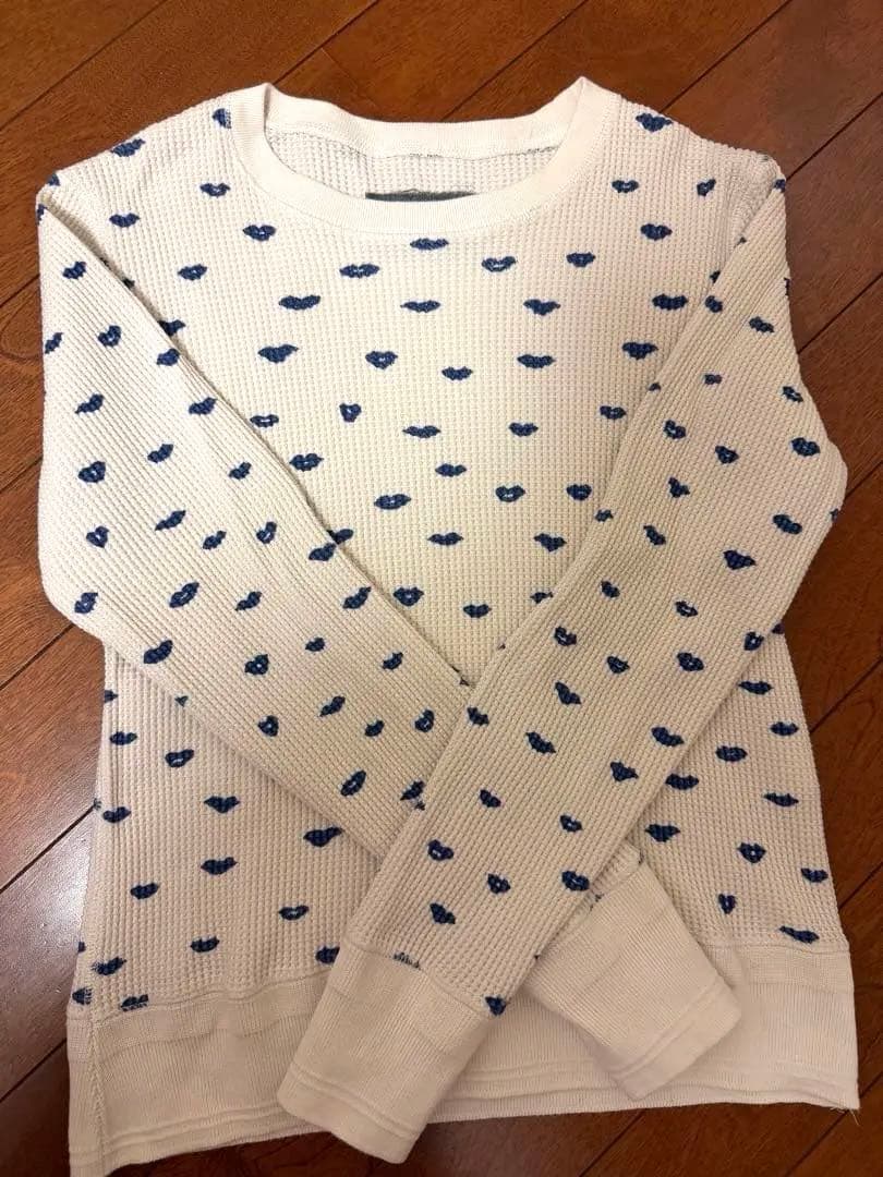 R.H. Vintage Love ワッフルプルオーバー リップ柄