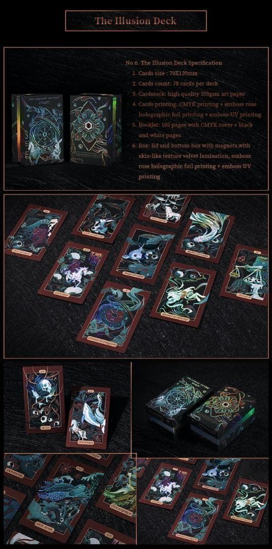 【正規品タロットカード】美麗エンボスホログラム箔✨野性的でミステリアスなデッキ