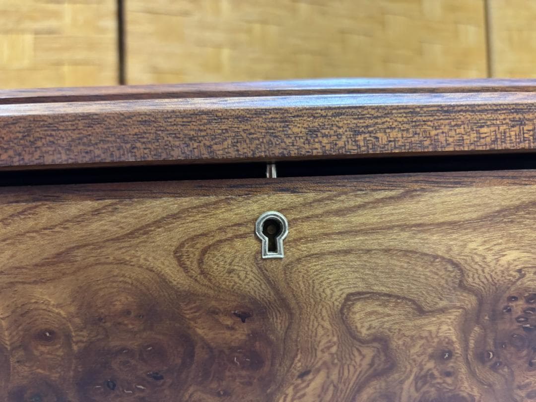 【難あり中古品】AQRESTI ジュエリーボックス 宝石箱 鍵付き イタリア製