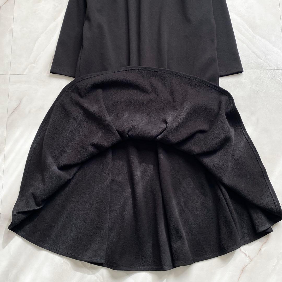 A18439 UN3D 20SS スウェットレイヤードワンピース 黒 36