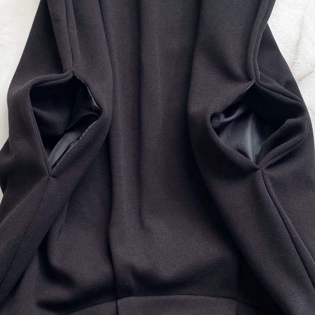 A18439 UN3D 20SS スウェットレイヤードワンピース 黒 36