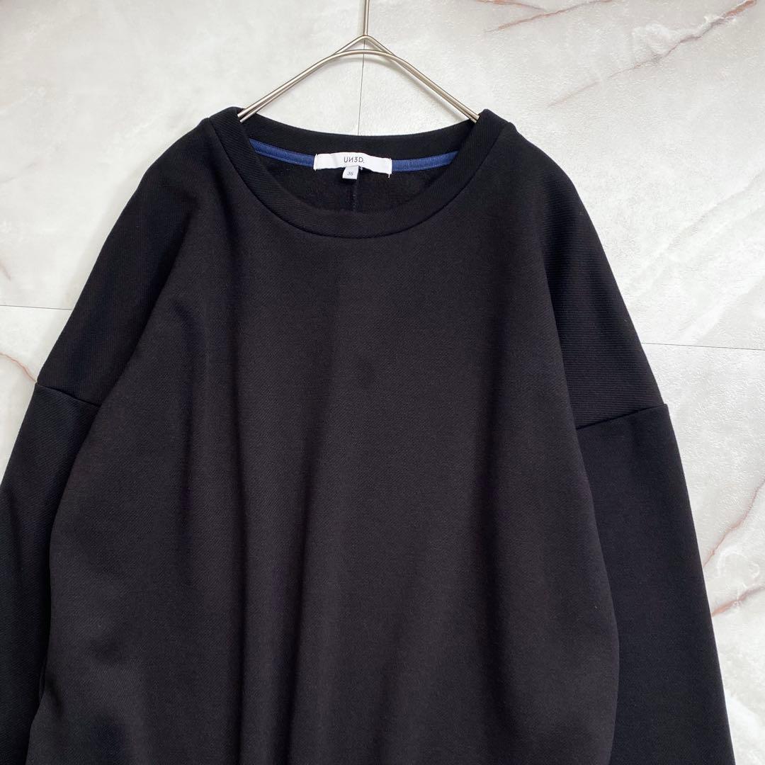 A18439 UN3D 20SS スウェットレイヤードワンピース 黒 36