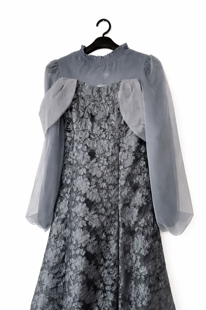 dazzlin シアーベールセミフレアワンピース　オケージョンドレス　結婚式