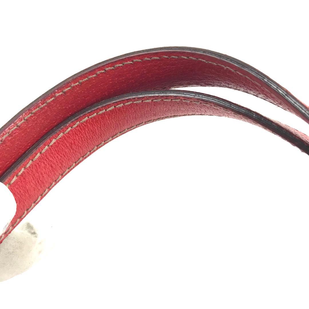 グッチ GUCCI GGトートバッグ レッド キャンバス シェリーライン