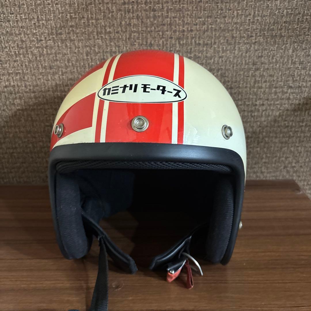 カミナリモータース　山城　ジェットヘルメット　ヤレ　旭日　日章　Lサイズ
