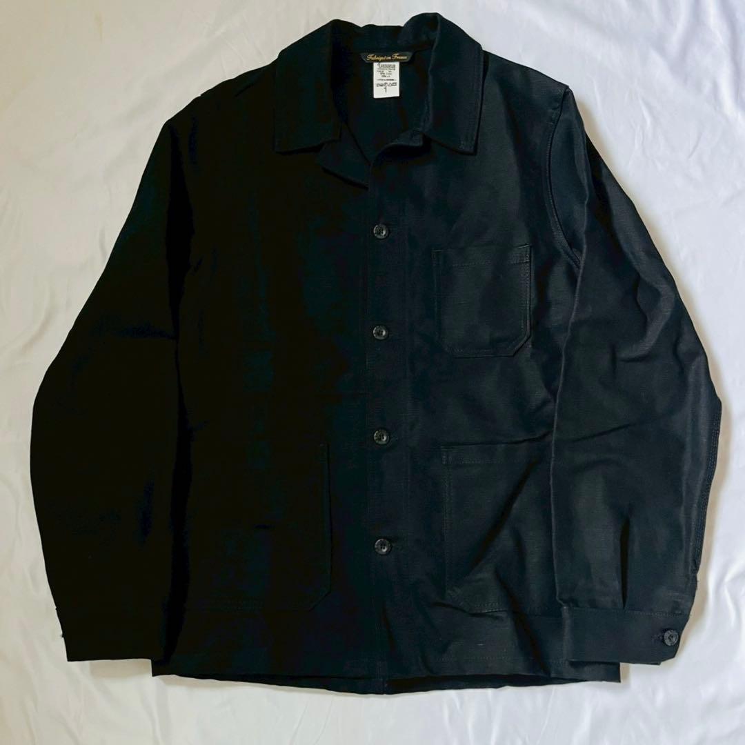 美品 Le Laboureur ラブルール ブラック モールスキン カバーオール