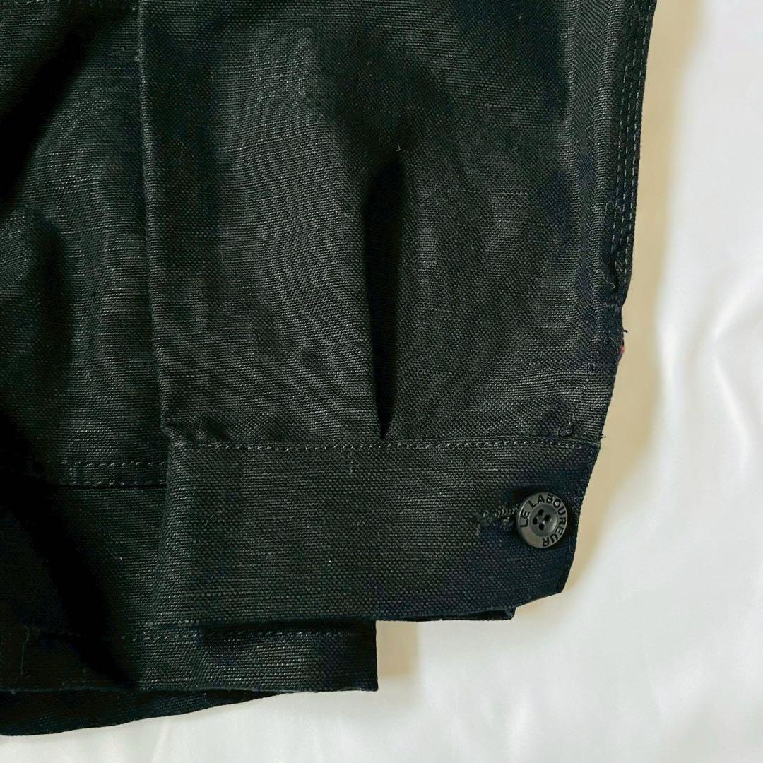 美品 Le Laboureur ラブルール ブラック モールスキン カバーオール