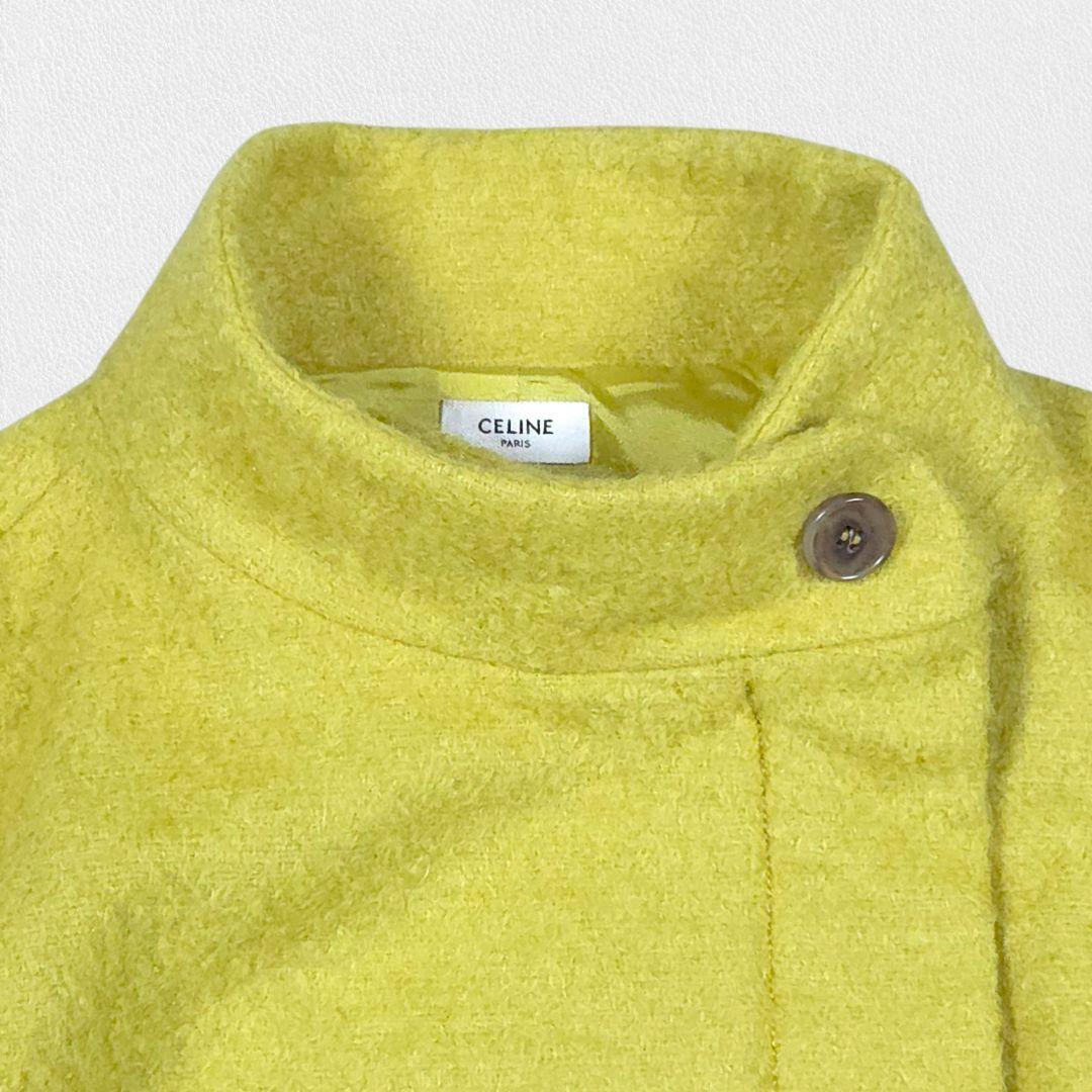 ジャケット・アウター CELINE Yellow Mohair Coat Jacket