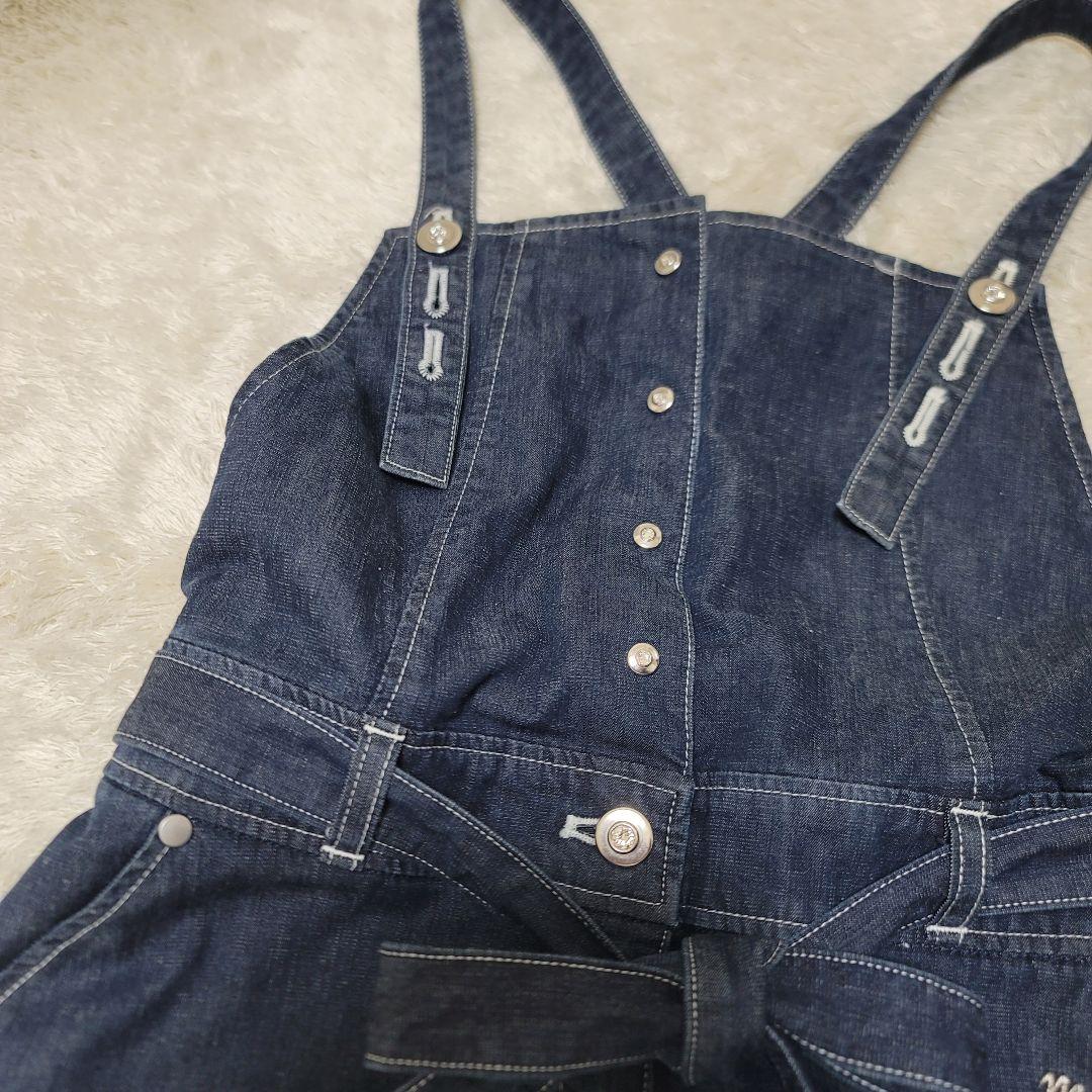 美品✨エムズグレイシー♡デニムサロペット ワイド デニム コットン リネン混